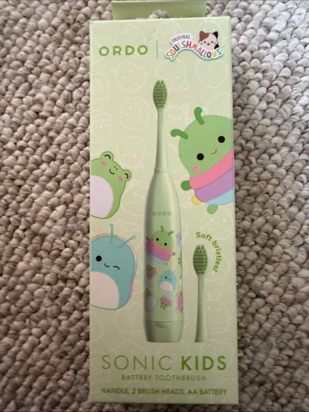 SQUISMELLOW Sonic Kids Battery Toothbrush — Light Green